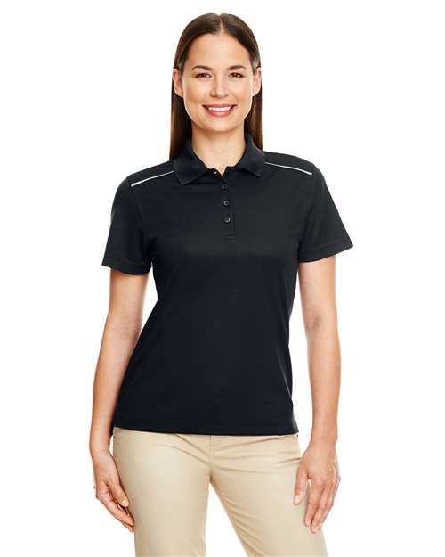 Women's Radiant Performance Piqué Polo with Reflective Piping