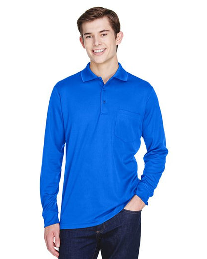 Men's Pinnacle Performance Long Sleeve Piqué Polo with Pocket